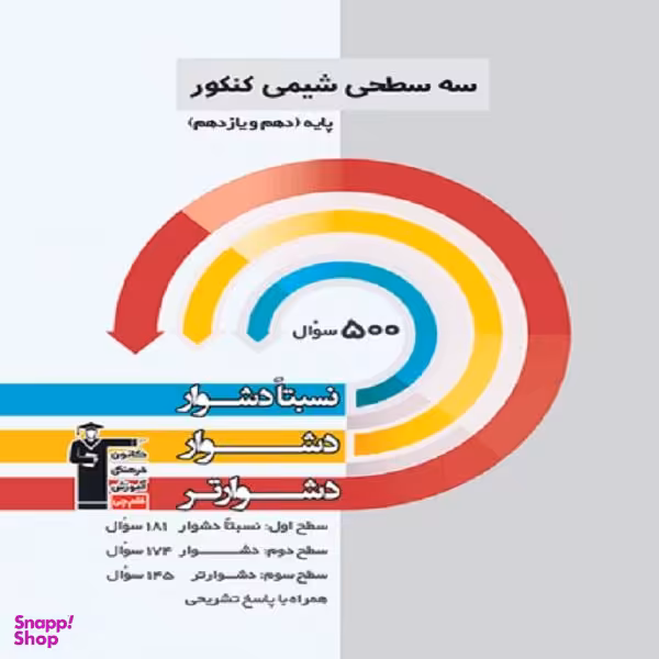 کتاب سه سطحی شیمی کنکور پایه ( دهم یازدهم) اثر جمعی از نویسندگان انتشارت قلم چی