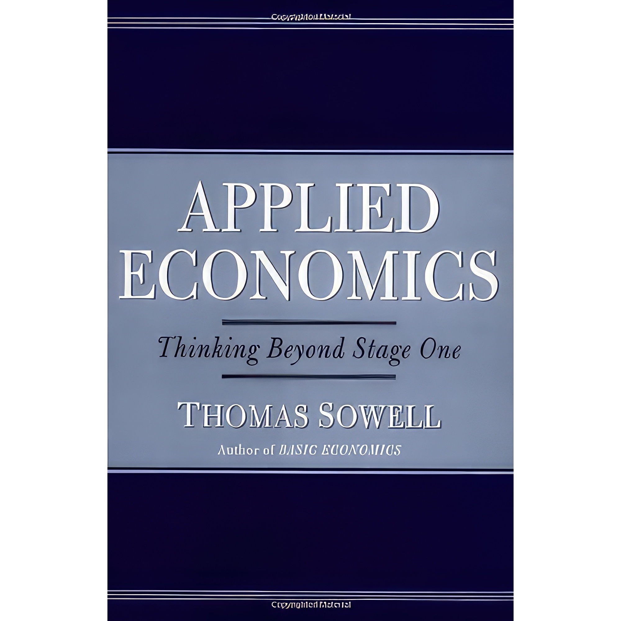 کتاب زبان اصلی applied Economics اثر Thomas Sowell