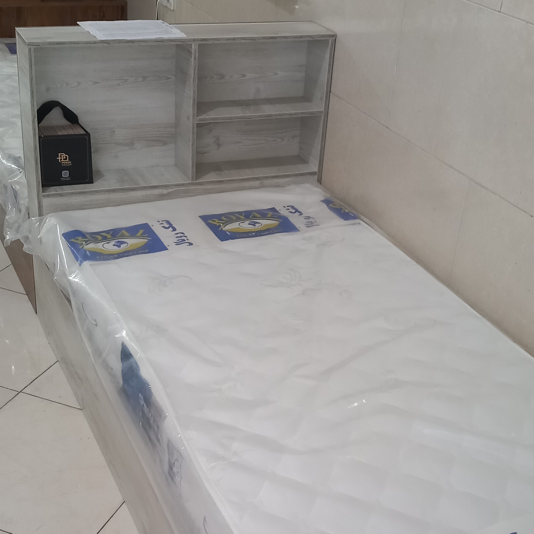 تخت تک نفره مدل کاج ، با کفی ، ملامینه