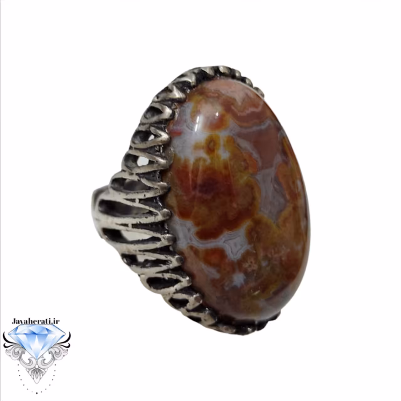انگشتر عقیق شجر سلیمانی معدنی و فاخر a29
