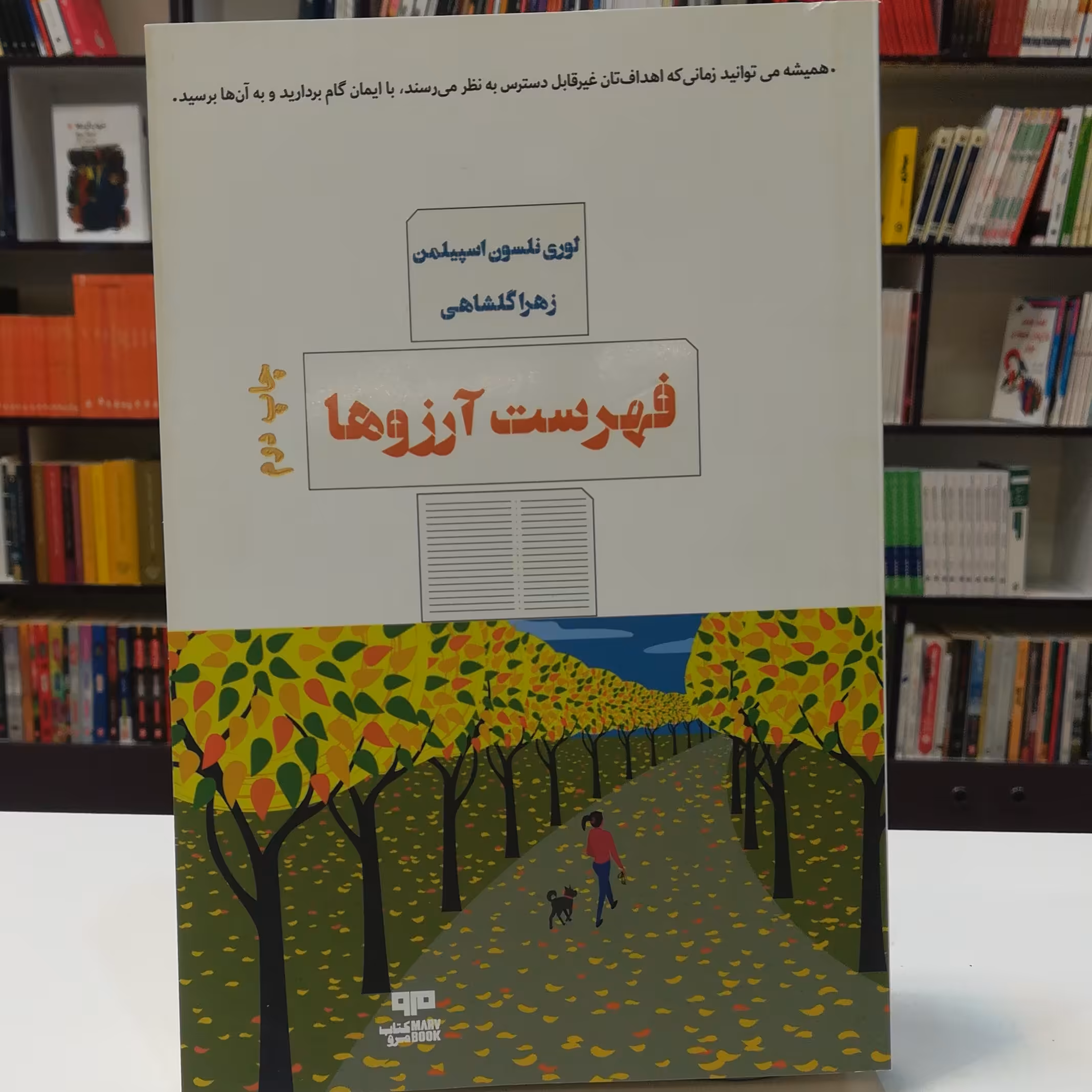 کتاب فهرست آرزوها اثر لوری نلسون اسپیلمن  ترجمه زهرا گلشاهی نشر کتاب مرو (هیرمند) 