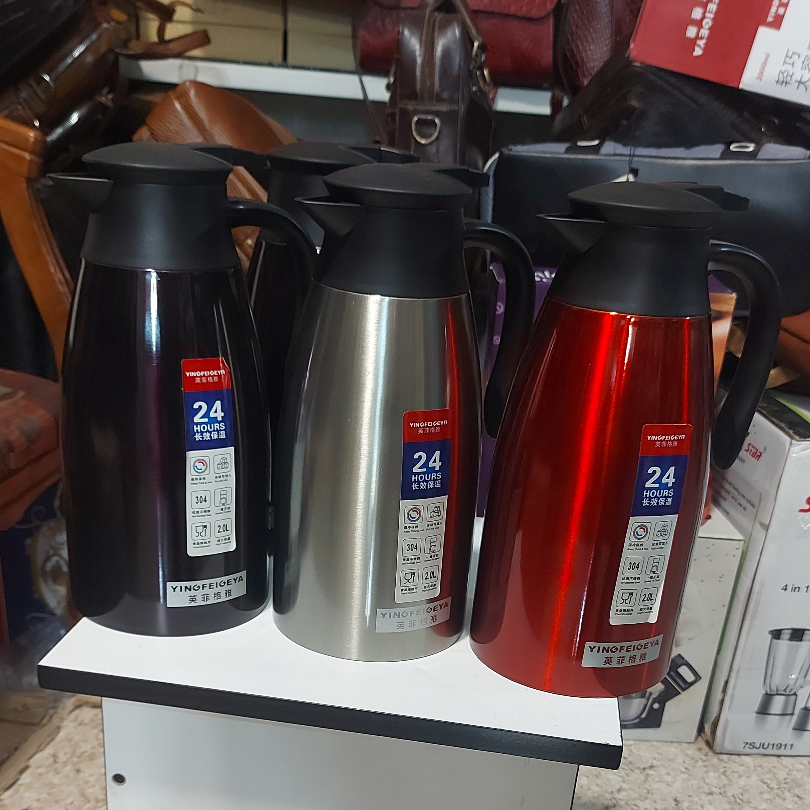 فلاسک چای استیل دولیتری وکیوم نگهداری آب جوش 4 ساعته