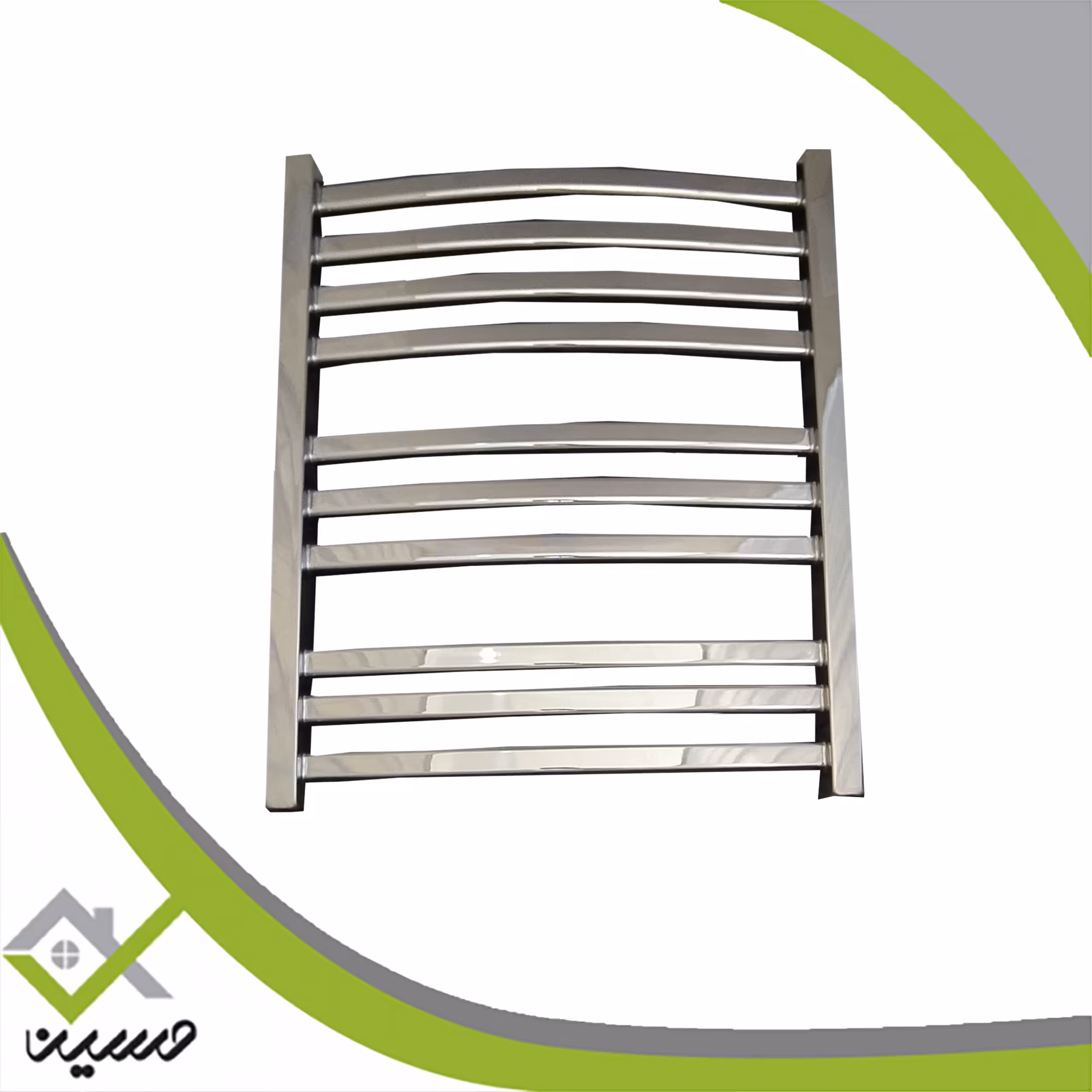 حوله خشک کن کارینا ترموفن فولادی کروم 80 سانتی (هزینه ارسال پس کرایه است)