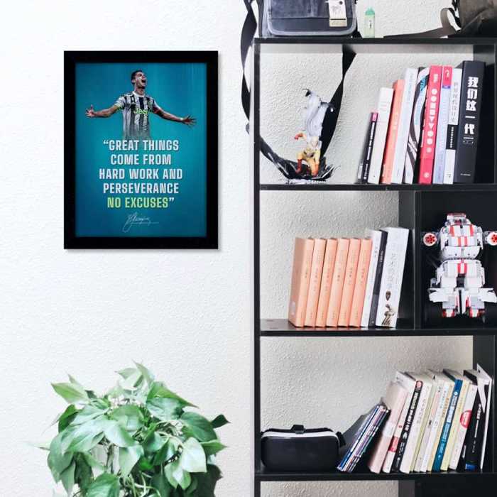 تابلو دکوراتیو انگیزشی سخت کوشی رونالدو