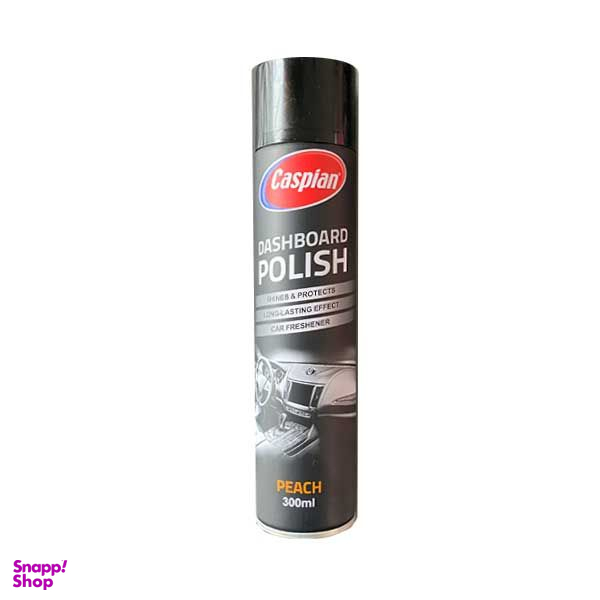 اسپری پولیش داشبورد خودرو کاسپین مدل هلو جدید حجم 300 میلی‌ لیتر