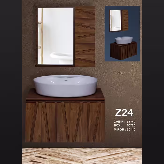 ست کابینت و روشویی مدل الف 5 به همراه آینه باکس