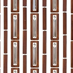 پرده آویز ترکیبی چوب و کریستال مدل آریا عرض50 ارتفاع 200 سانتیمتر(سفید)