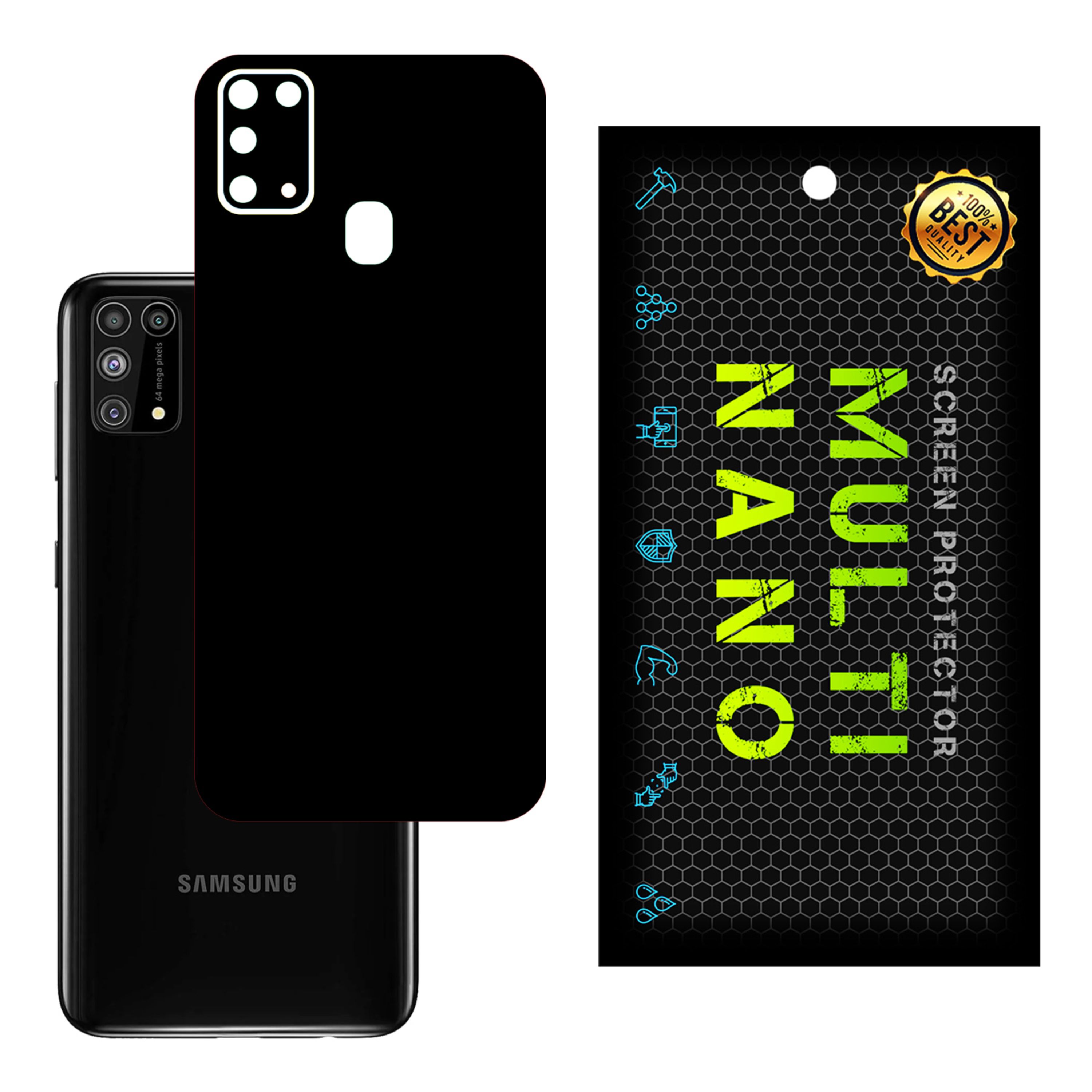 برچسب پوششی MultiNano مدل X-F1M-Black برای پشت  مویایل سامسونگ  M31 Prime