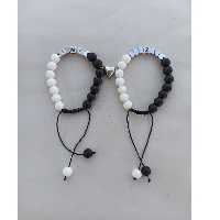 دستبند حروف  مگنتی بدلیجات استیل ست دستبند مگنت قلبی 