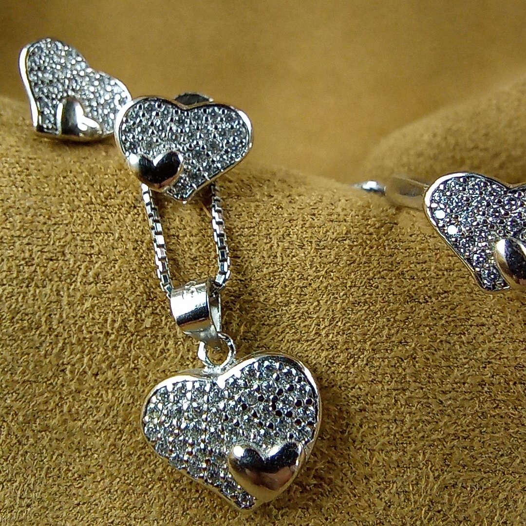 نیم ست جواهر نقره تایلندی 