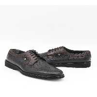 کفش های کژوال مشکی مردانه 2817 سیاه چرمی واقعی EVA BASE Fosco