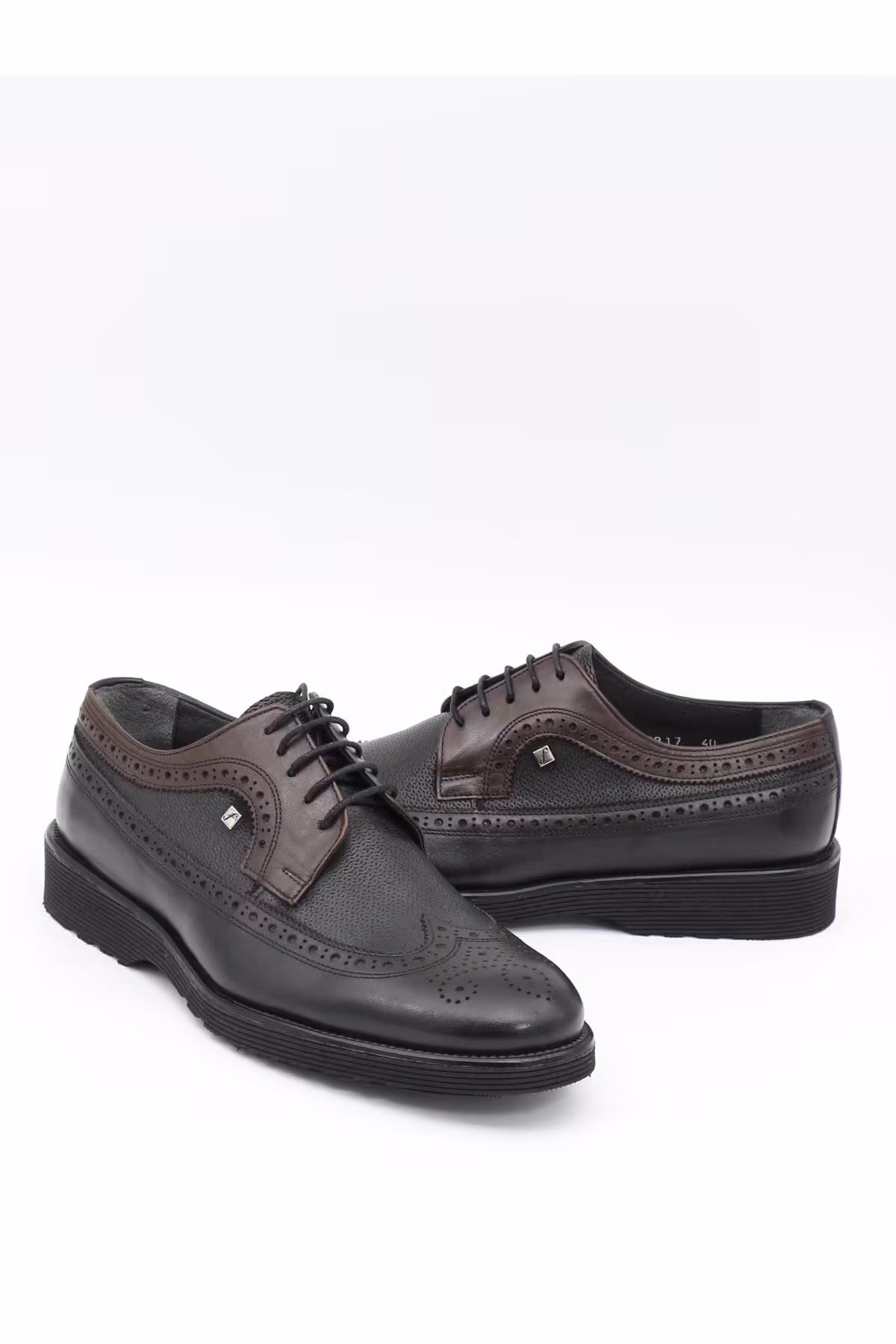 کفش های کژوال مشکی مردانه 2817 سیاه چرمی واقعی EVA BASE Fosco