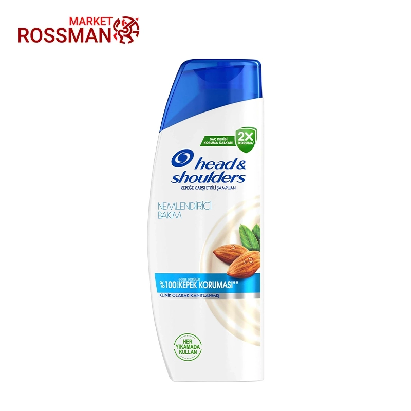 شامپوی سر مرطوب کننده و ضد شوره هد اند شولدرز Head & shoulders مدل روغن بادام حجم 330 میلی لیتر