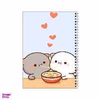 دفتر مشق 100 برگ بامبیلیپ طرح گربه و نودل کد 8900595