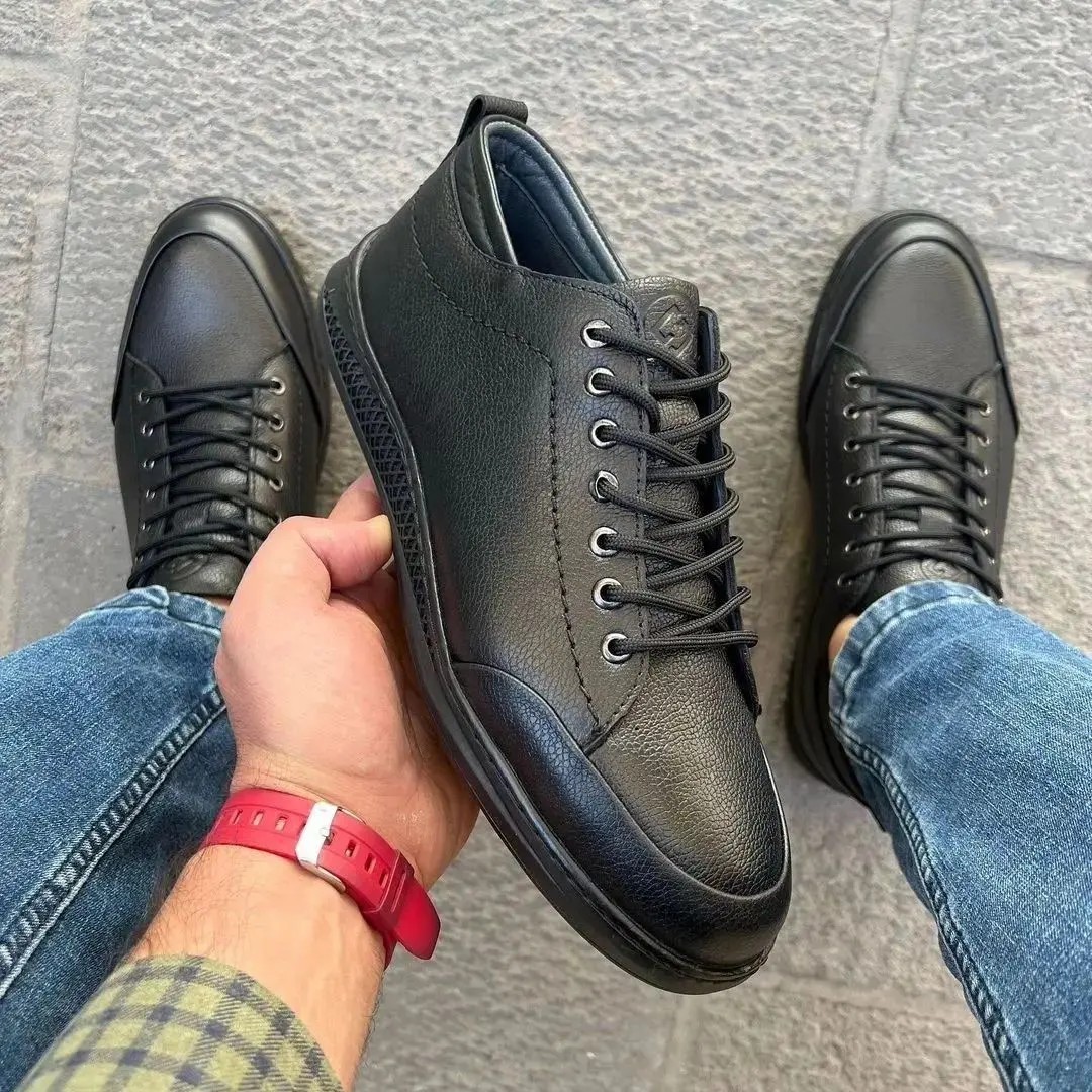 کفش راحتی مردانه تمام چرم زیره پی یو بسبارسبک