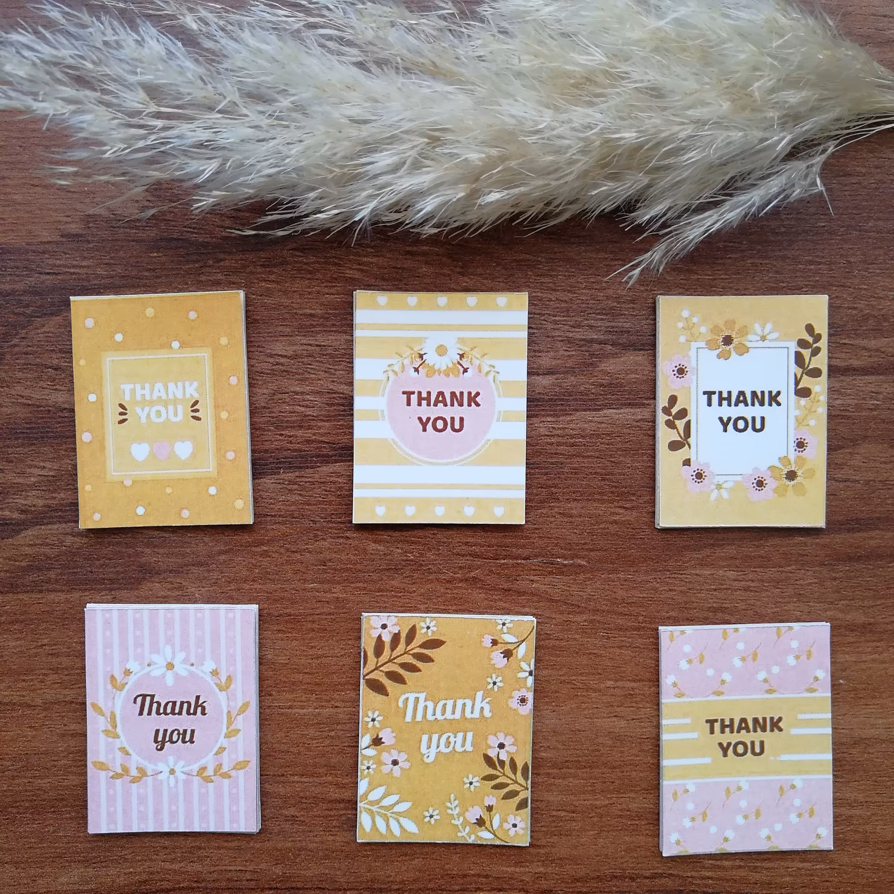 لیبل پشت چسبدار طرح thank you  بسته 36 تایی طرح شماره 3
