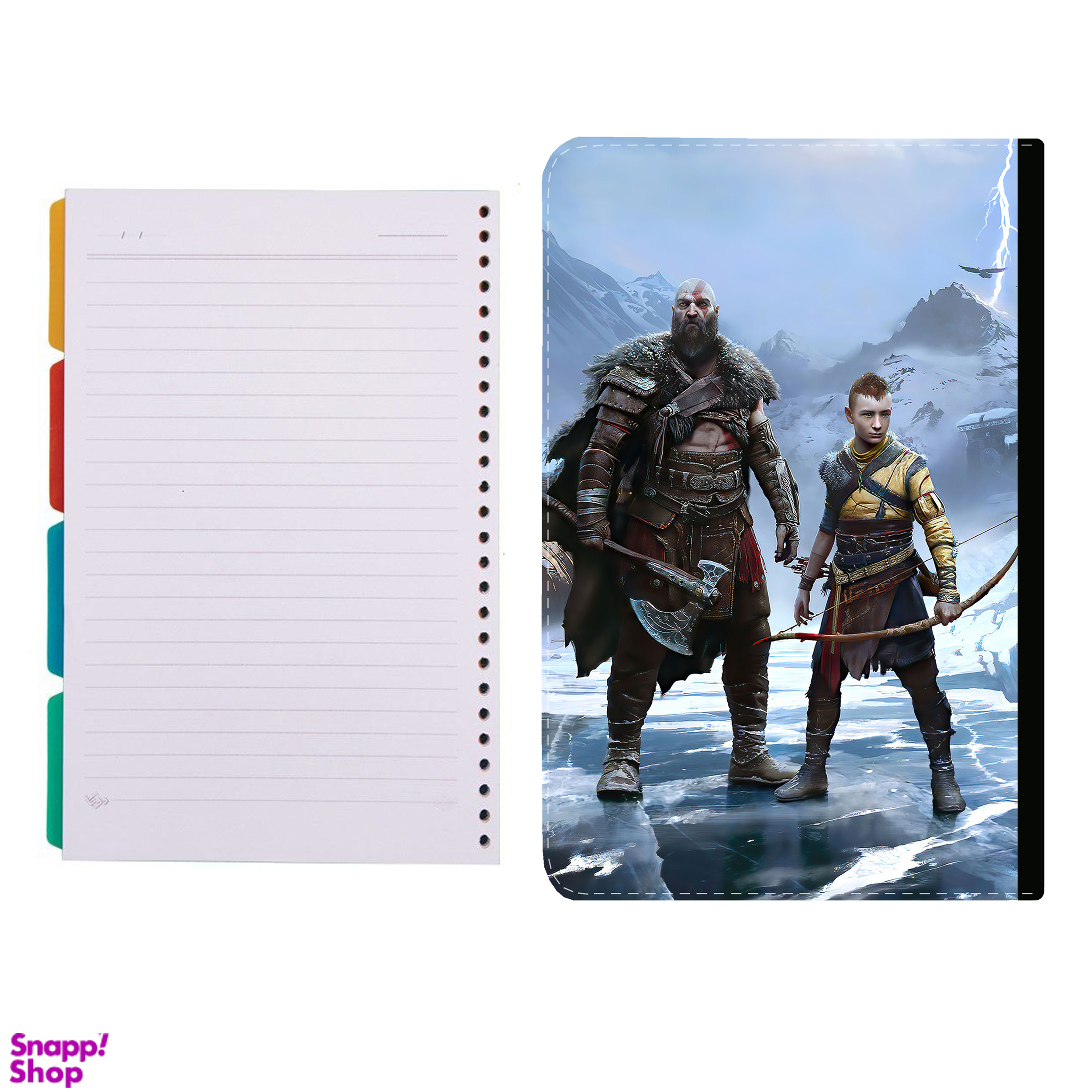 کلاسور طرح بازی god of war کد 290 به همراه کاغذ کلاسور