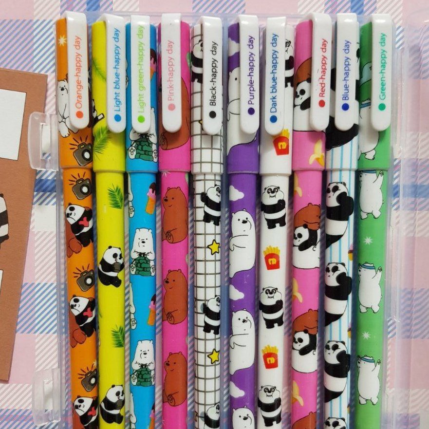 لوازم تحریر نوشت افزار فانتزی روان نویس فانتزی روان نویس ده رنگ هپی دی