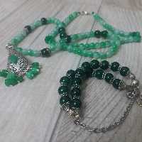 دستبند وگردنبد سنگ آمتیست