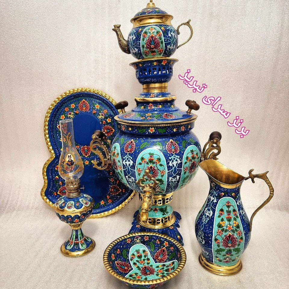 سماور مینا کاری برنجی