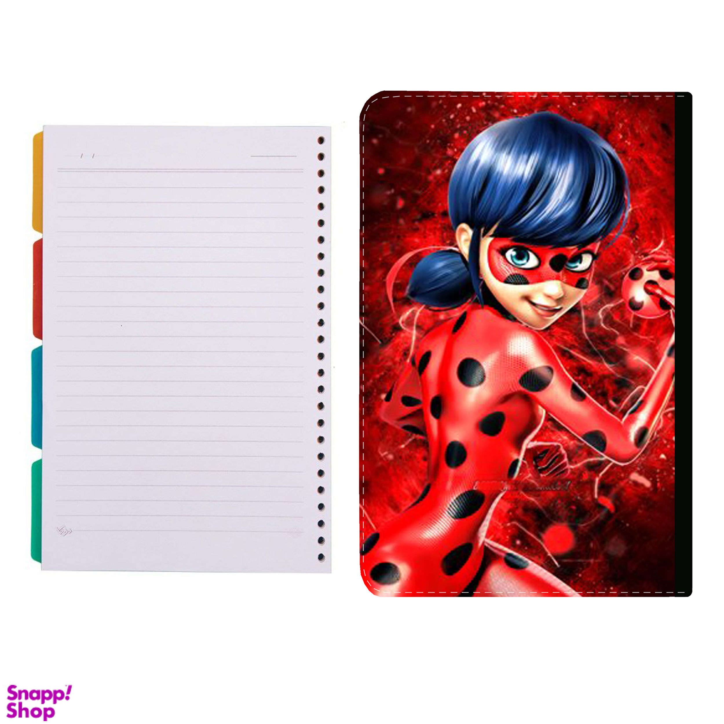 کلاسور طرح دختر کفشدوزکی کد 44 به همراه کاغذ کلاسور