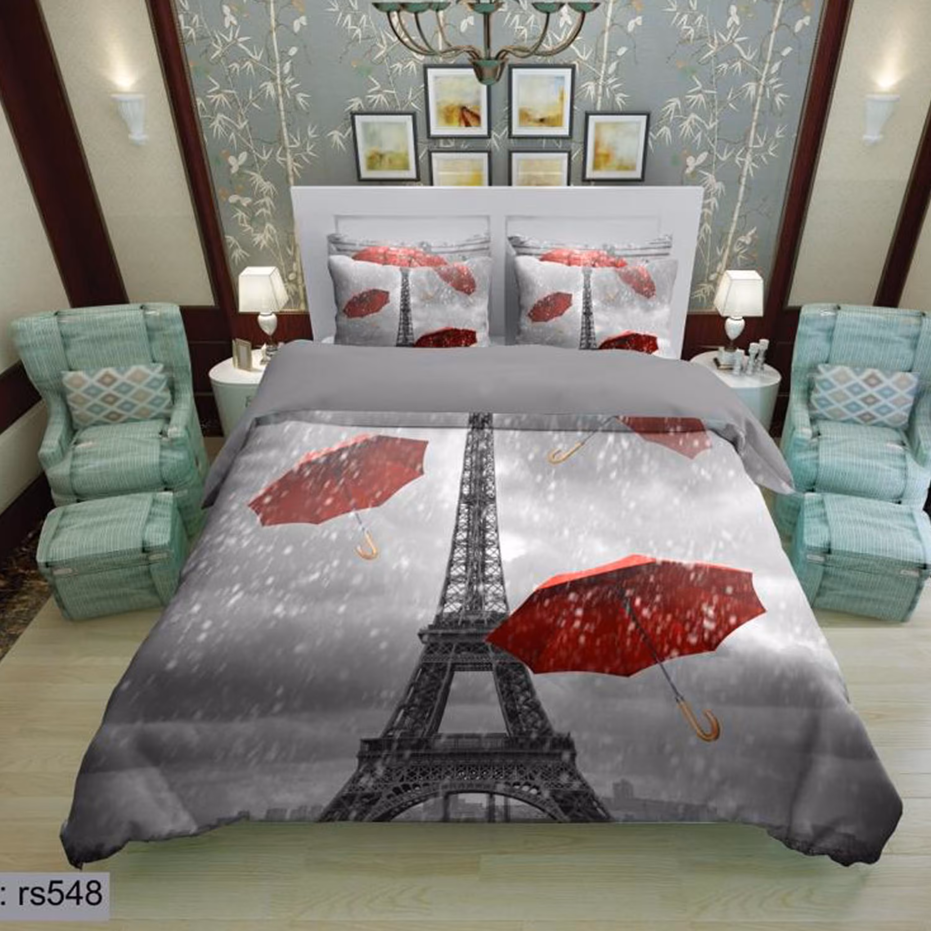 سرویس روتختی 2 نفره تنسل چاپی برندترک لند(Turk Land) rs 548