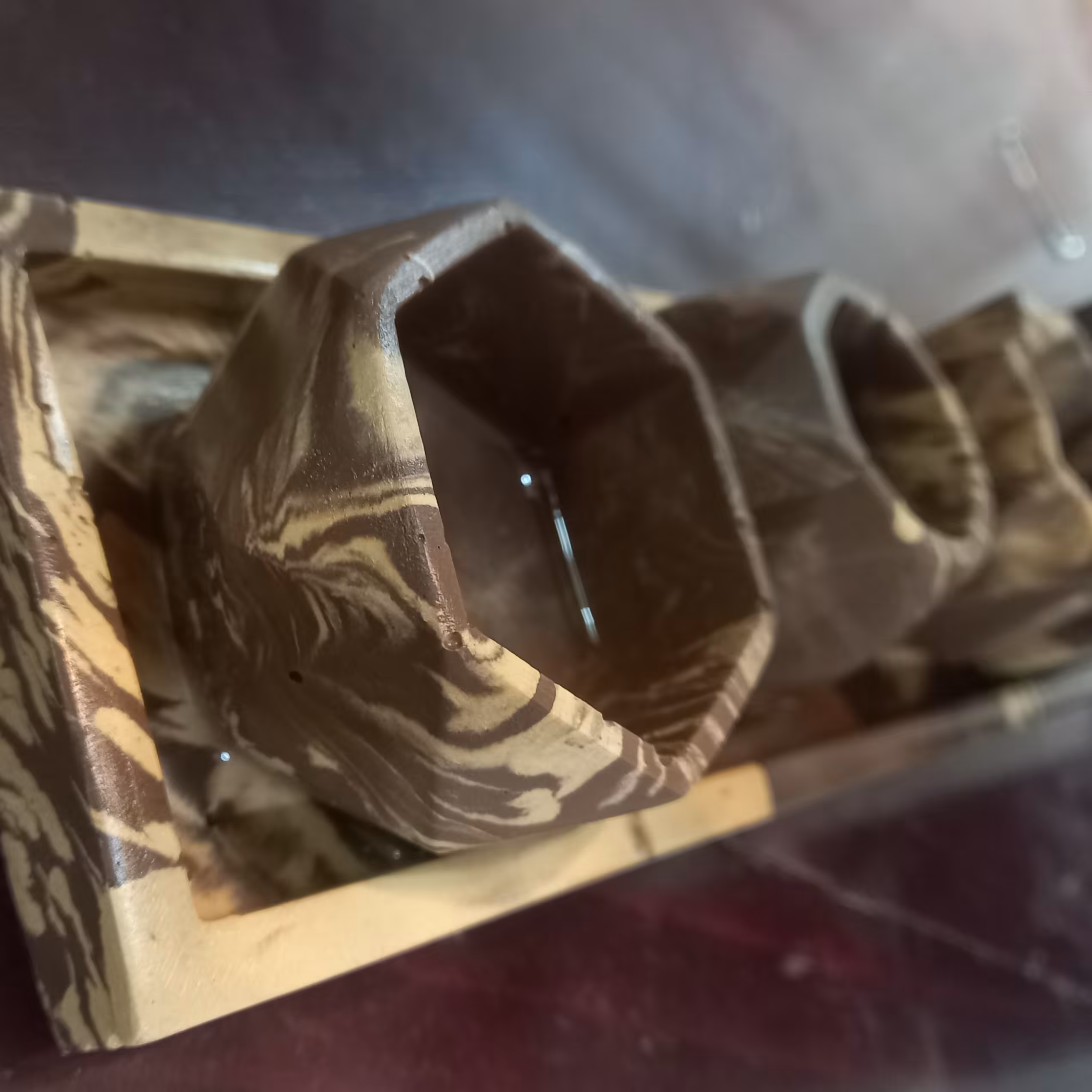 ست 5 تکه ای مینیاتوری سنگی شکلاتی