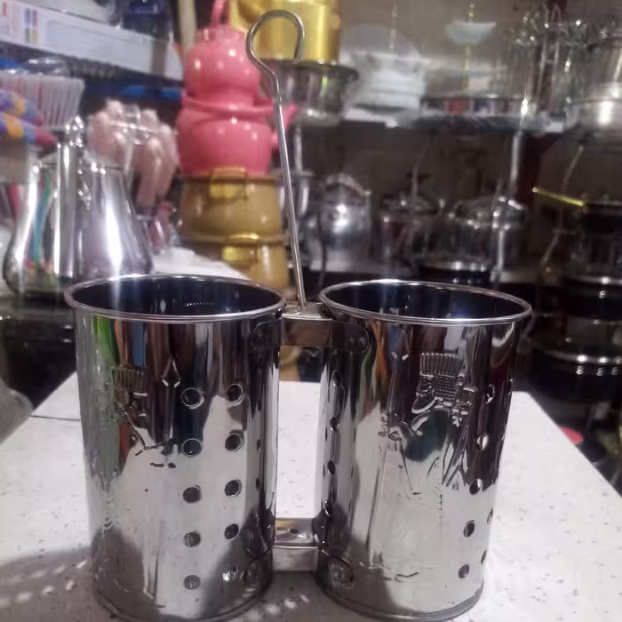 جای قاشقی استیل دو قلو