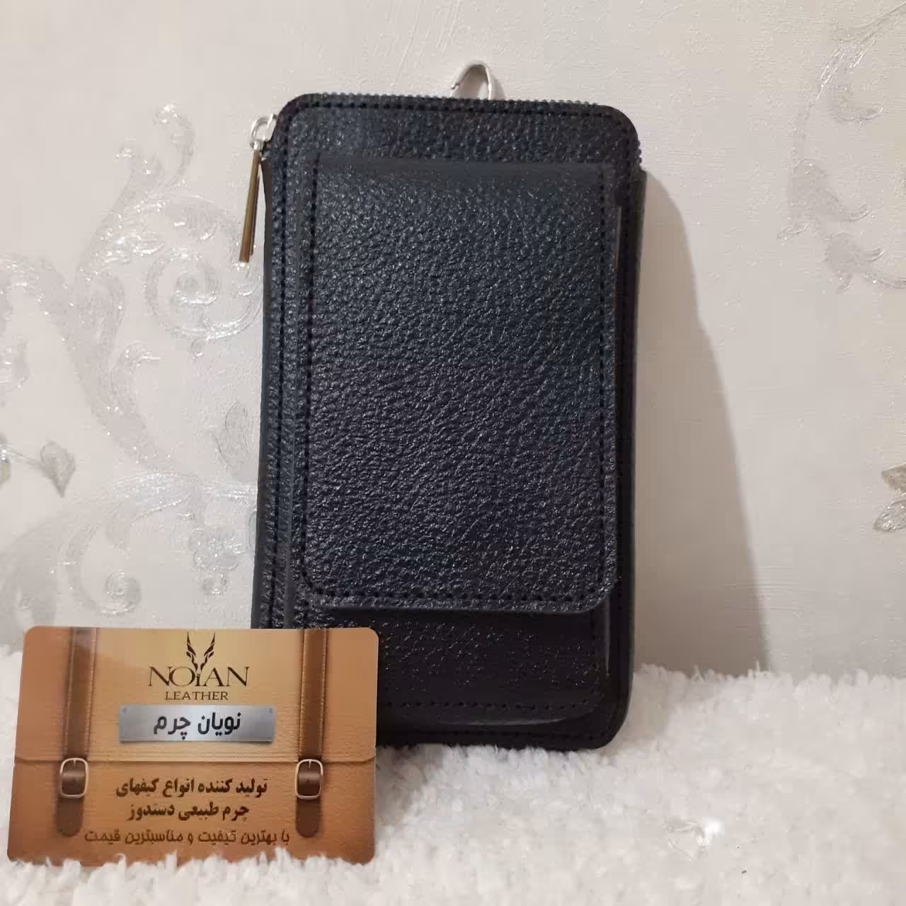 کیف کمری و موبایل چرم طبیعی دستدوز