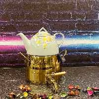 کتری و قوری شیر دار طلایی برند ROHAM 