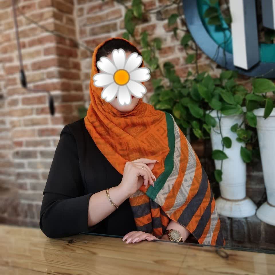 شال نخ پنبه منگوله دار