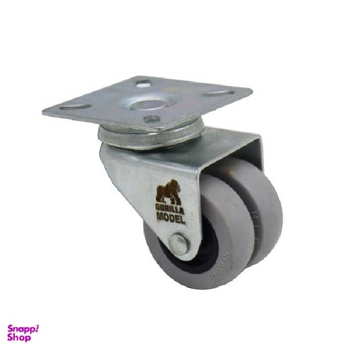 چرخ گردان کفی دار مدل گوریلا طرح دوقلو کد YP-2GHOLO-KAFI-50MM