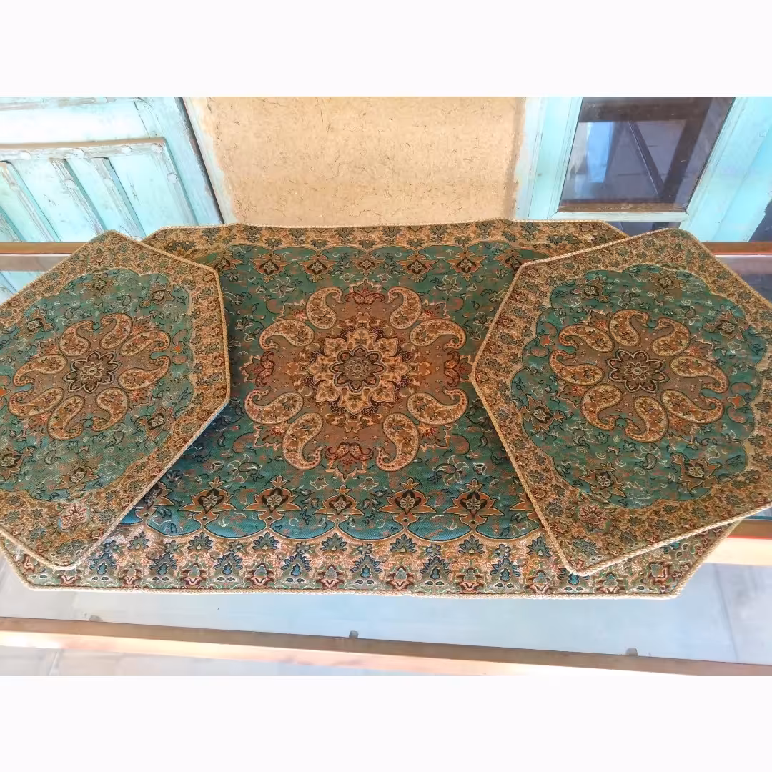 ترمه سه تیکه سبز