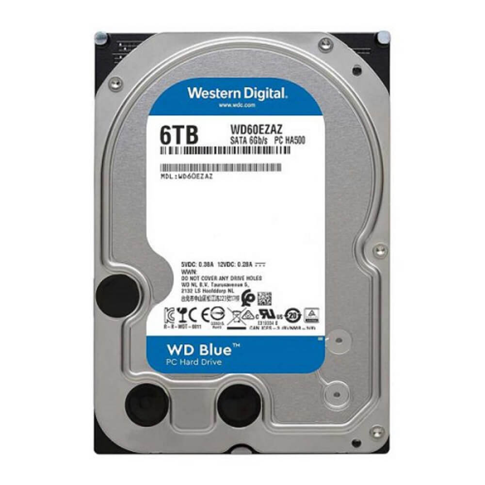 هارد دیسک اینترنال وسترن دیجیتال سری بلو مدل WD60EZAZ ظرفیت 6 ترابایت