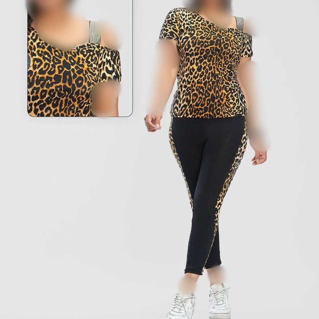 ست تیشرت شلوار زنانه رومی