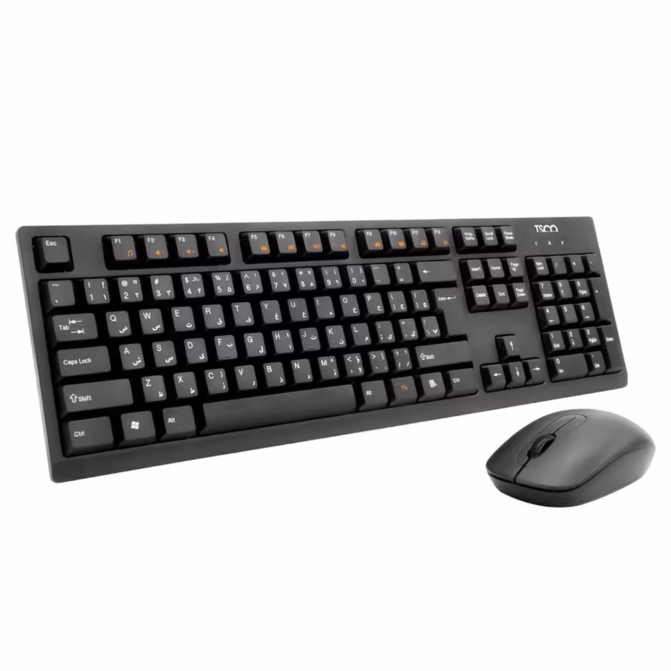 کیبورد و موس بیسیم تسکو TKM-7019W تعداد کلید کیبورد 116 موس 3 قابلیت FN