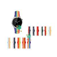 بند سیلیکونی ساعت موتورولا Moto 360 2nd 42mm مدل رنگین کمان