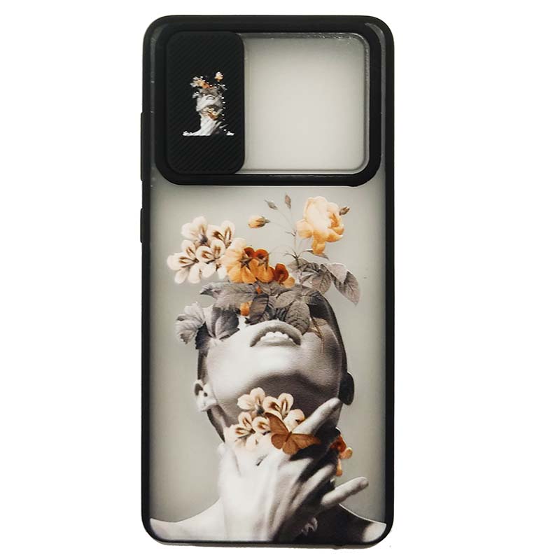 قاب پی سی طرح دار محافظ لنزدار کشویی سامسونگ SAMSUNG Galaxy A72 کد2