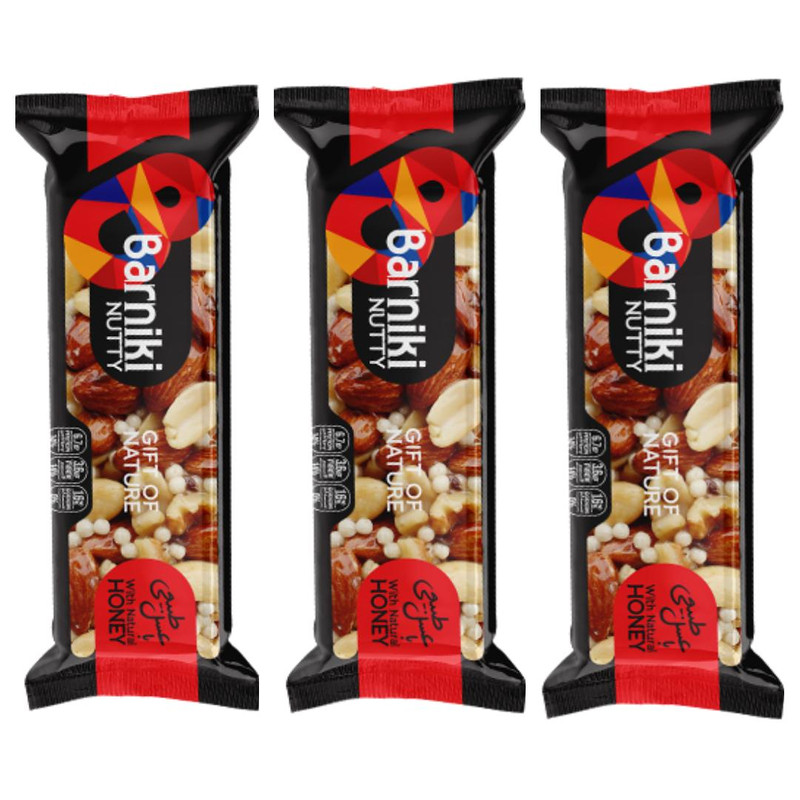 نات بار بادام درختی بارنیکی - 40 گرم بسته 3 عددی