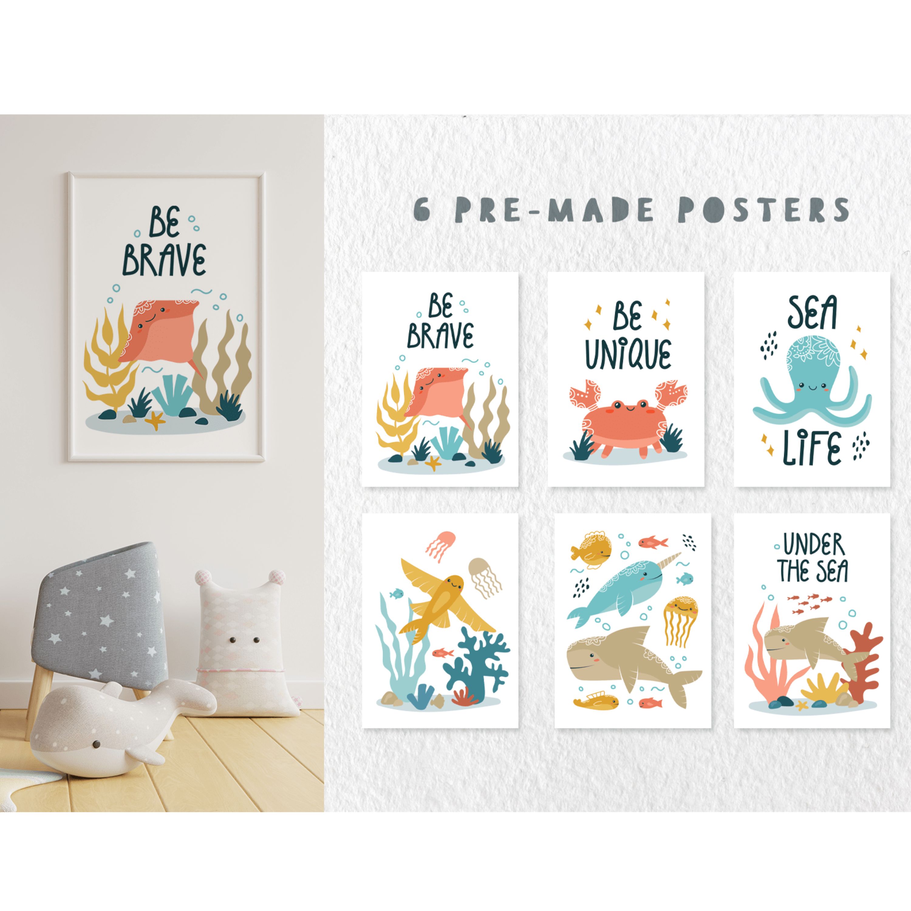 تابلو شاسی طرح سفره دریایی سایز 20 در 30 سانتیمتر