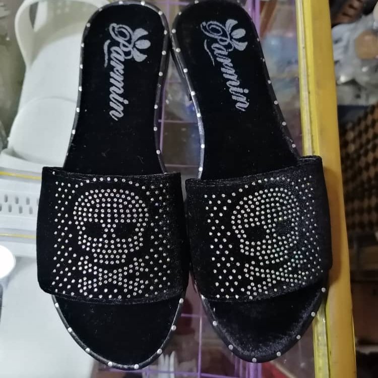 صندل مخمل اسکلتی زنانه