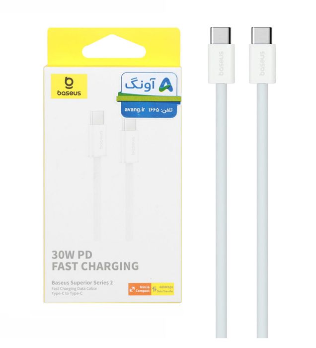 کابل شارژ فست بیسوس تایپ سی به تایپ سی مدل P10365200211
