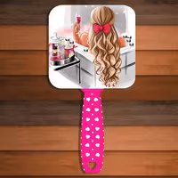 آینه دسته دار دختر جام بدست