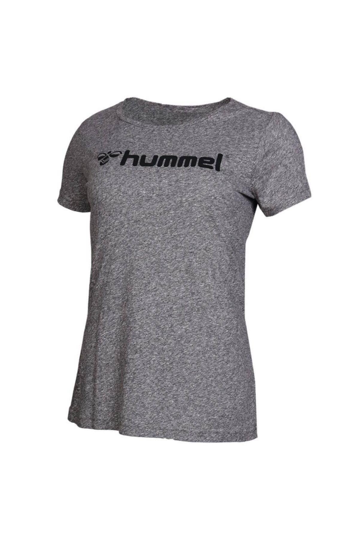 تی شرت ورزشی خاکستری زنانه آستین کوتاه Amalsa T Shirt hummel