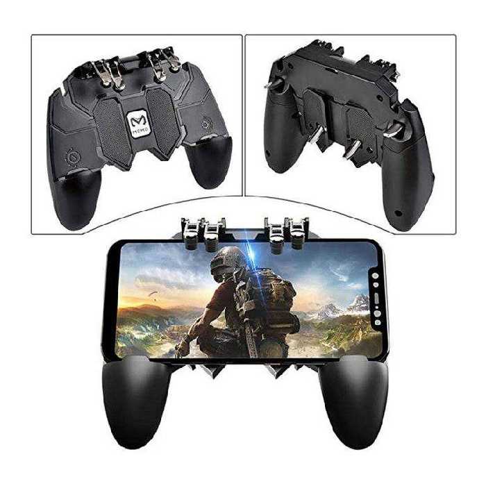 دسته پابجی مدل AK 66 مناسب گوشی موبایل با نصب آسان و طراحی ارگونومیک دارای 4 پدال کنترل کننده 