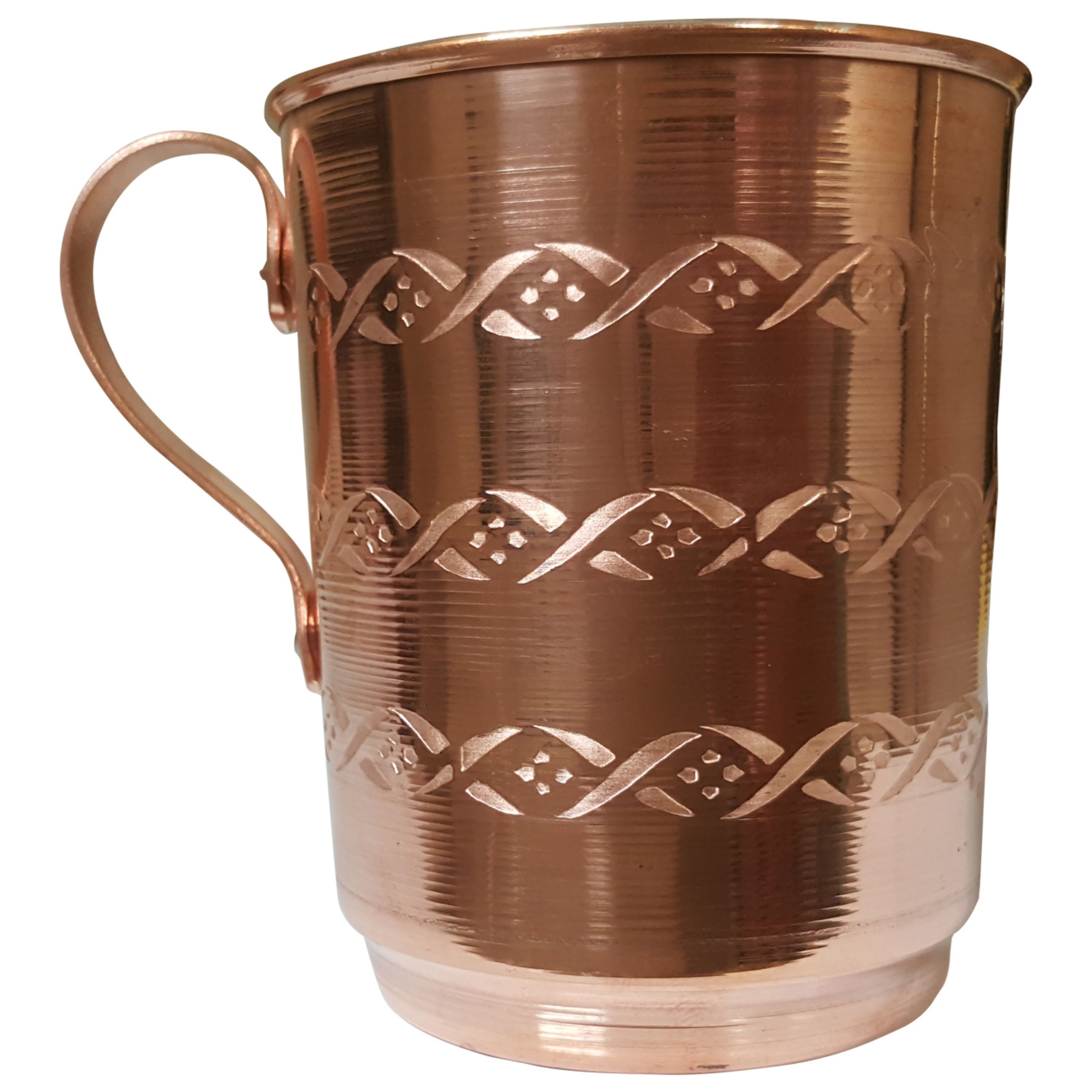لیوان مسی راسته طرح دار بزرگ کد zh124 -2
