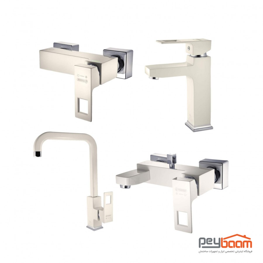 ست شیرآلات درخشان مدل جزیره وایت