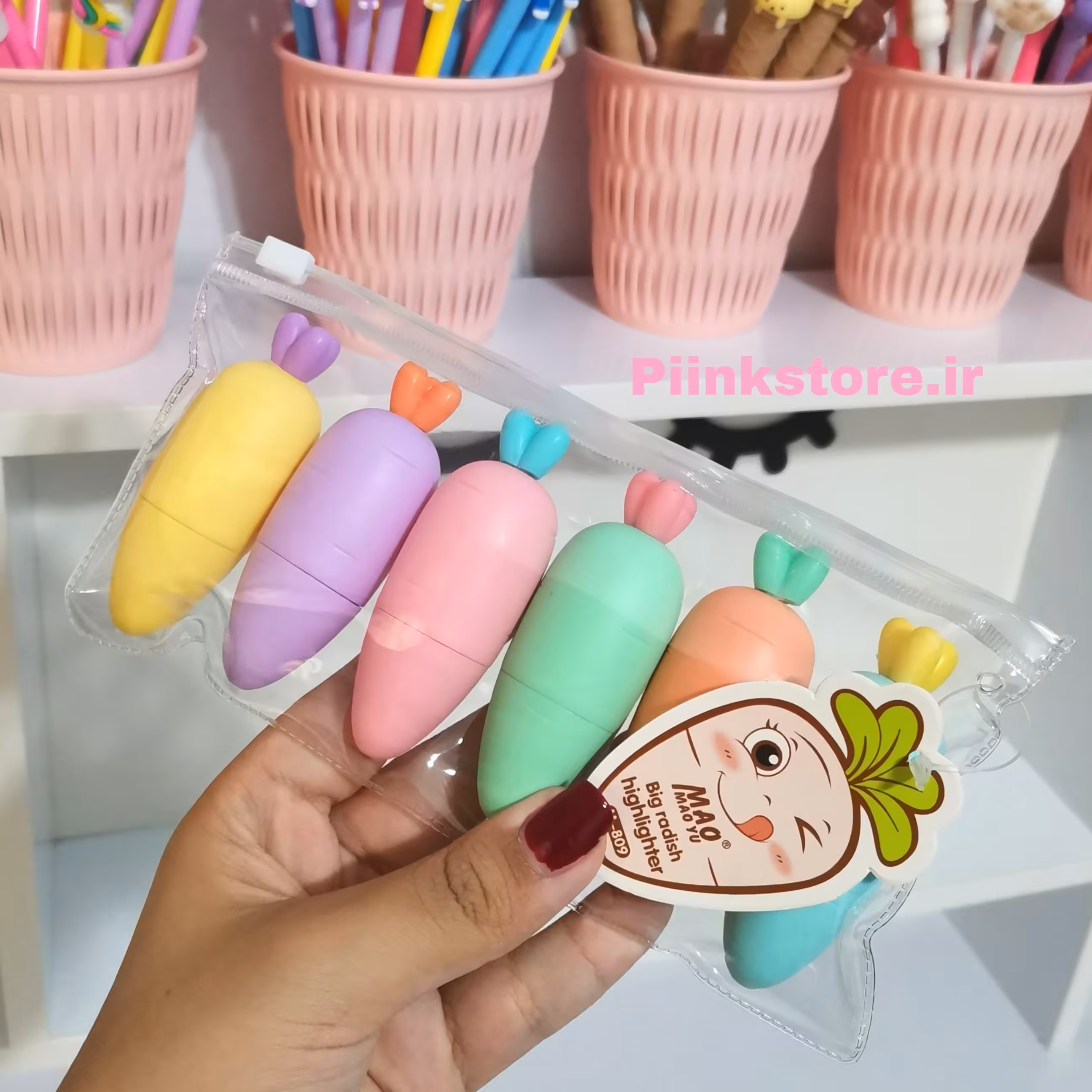 هایلایتر هویج پاستلی  6رنگ باکیفیت عالی