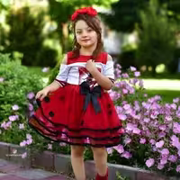 بلوز دامن کفشدوزکی دخترانه
