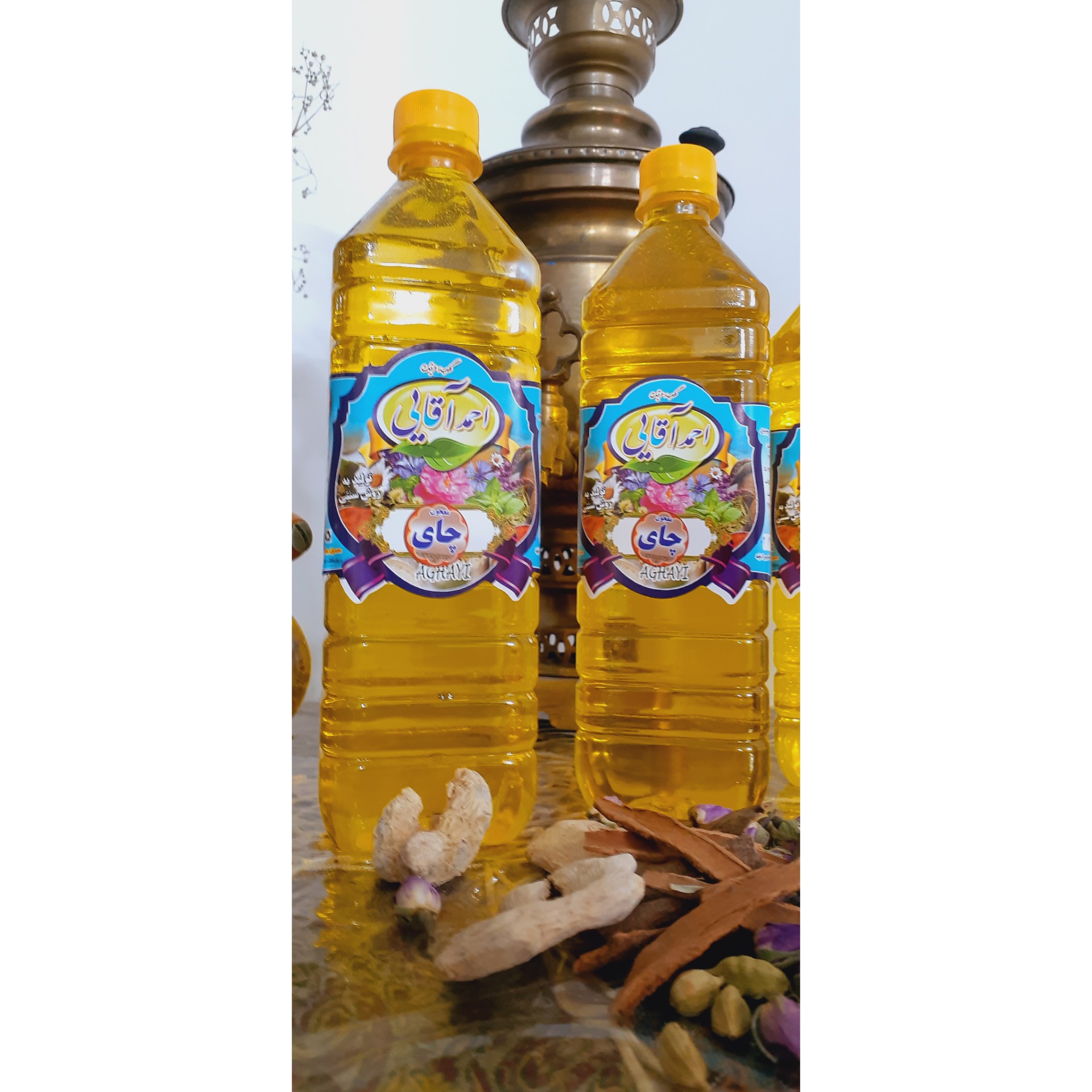 معجون چای(گلاب و عرقیات احمد آقایی) صدرصد طبیعی همراه با زعفران باکیفیت و خالص